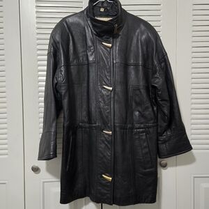 Braefair Vintage Leather Jacket Black Size M